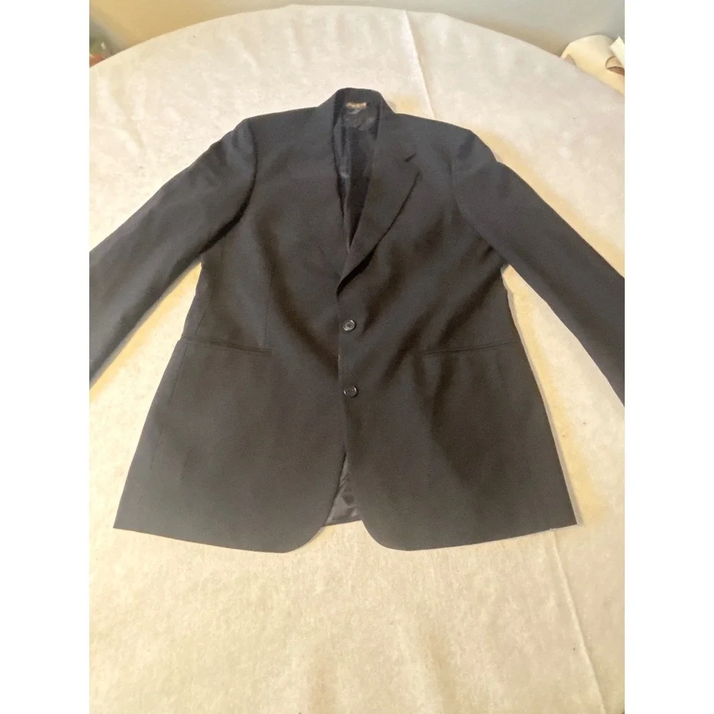 Brooks Brothers Mens Black Two Button Blazer Jacket Notch Suit Coat‎